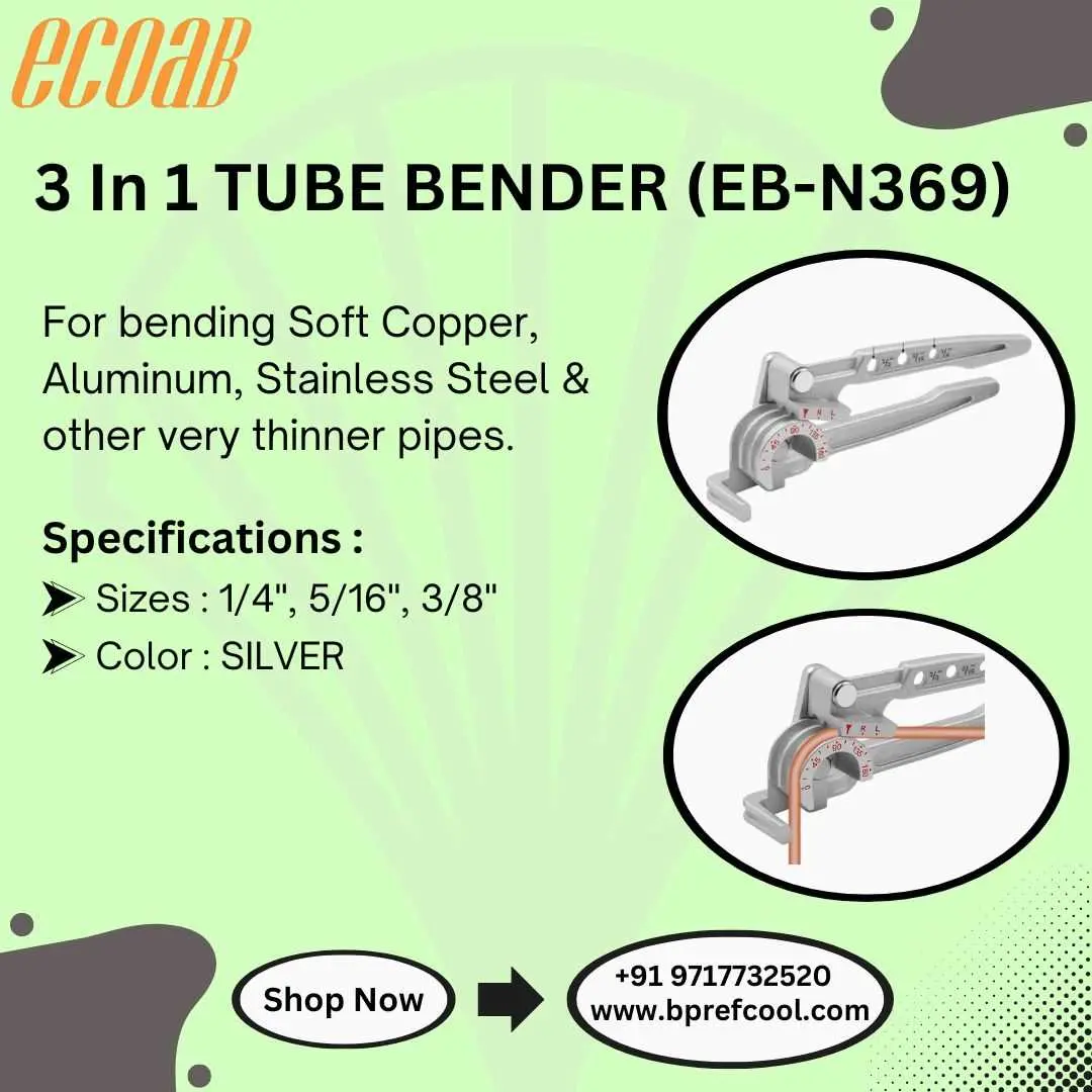 3 In 1 Tube Bender SIZES 1/4", 5/16", 3/8". BRAND ECOAB (EBN369) - Image 3