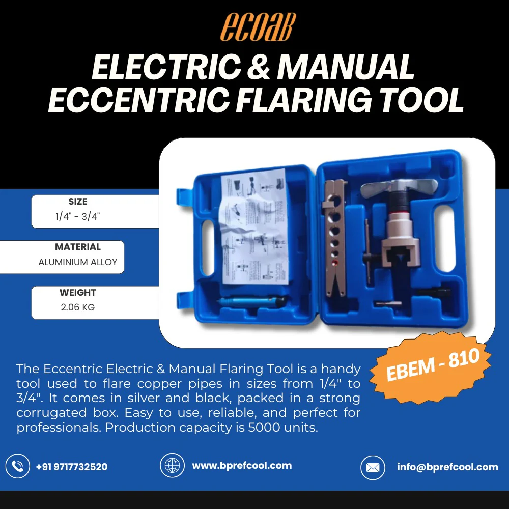 ECOAB EBEM-810 Eccentric Flaring Tool | 45° Copper HVAC Tool - Image 5