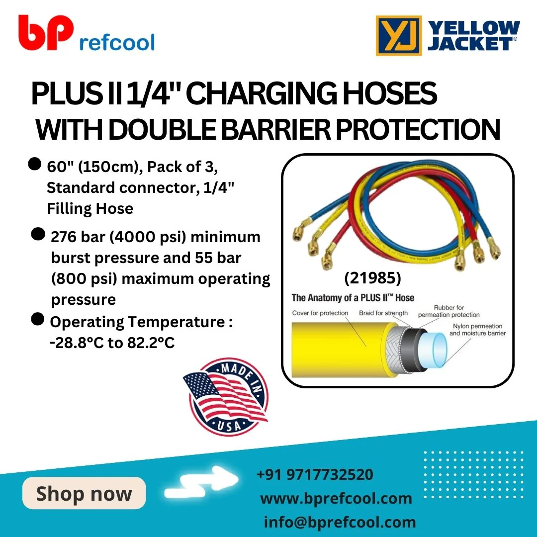 Plus II 1/4 Charging Hose Double Barrier Protection (21985) - Image 2
